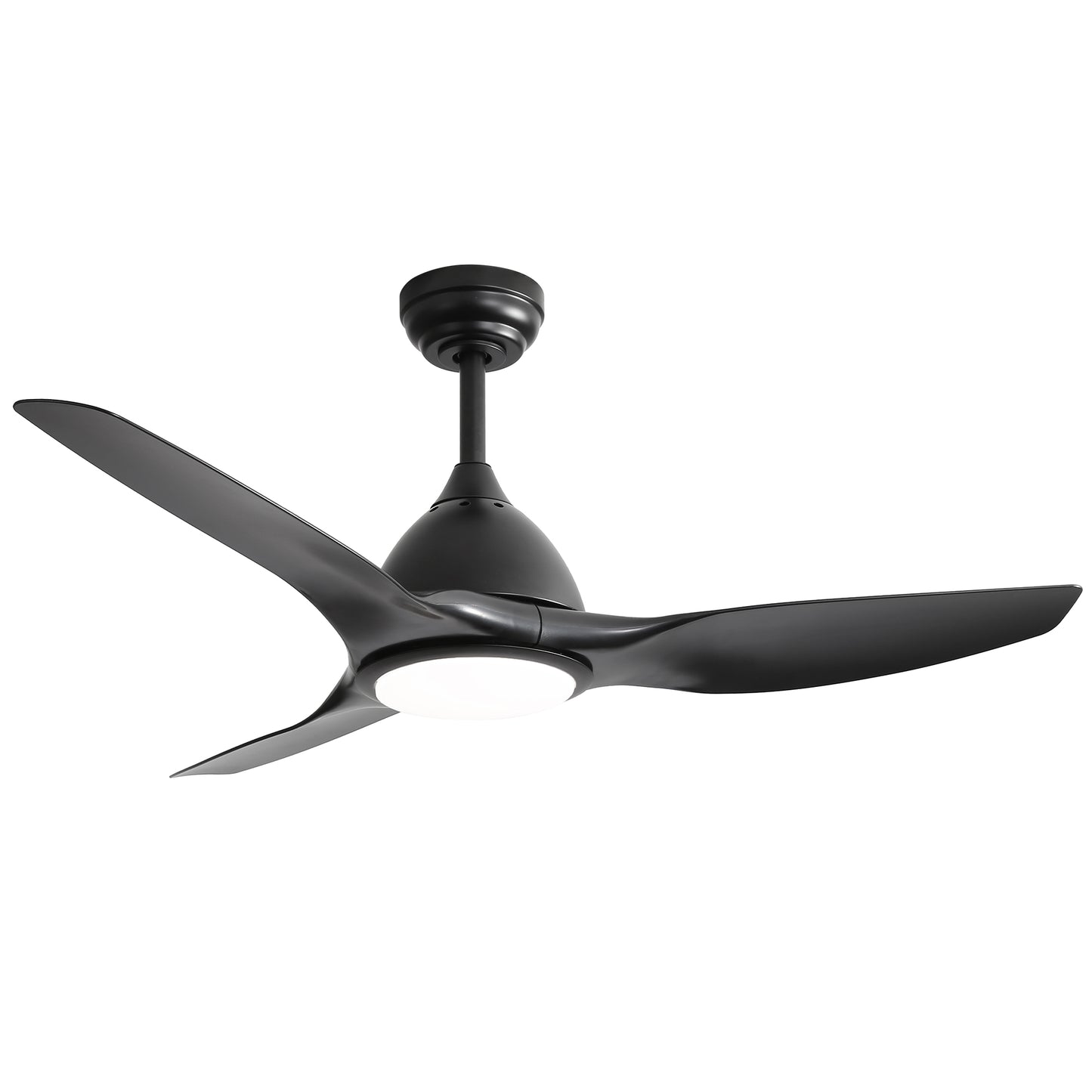 52 Inch Modern Ceiling Fan with 22W LED Light, 3 ABS Fan Blades DC Motor White Ceiling Fan for Indoor