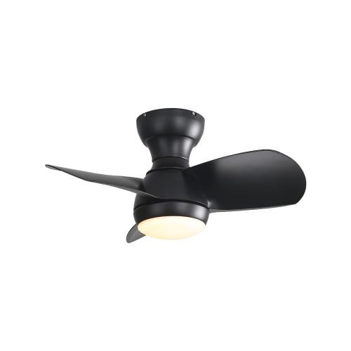 23 Inch Mini Led Ceiling Fan With 3 Color Dimmable 3 ABS Blades Remote Control DC Motor For Bedroom
