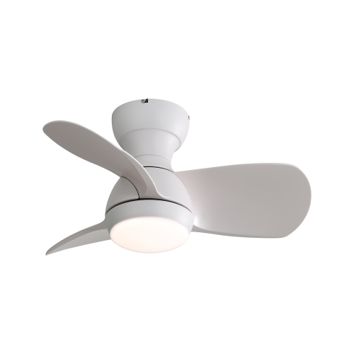 23 Inch Mini Led Ceiling Fan With 3 Color Dimmable 3 ABS Blades Remote Control DC Motor For Bedroom