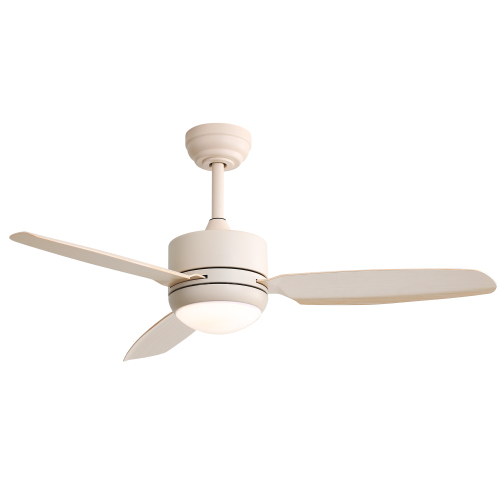 46 Inch Ceiling Fan with Lights 3 ABS Blades 6-speed DC Motor Remote Control for Bedroom