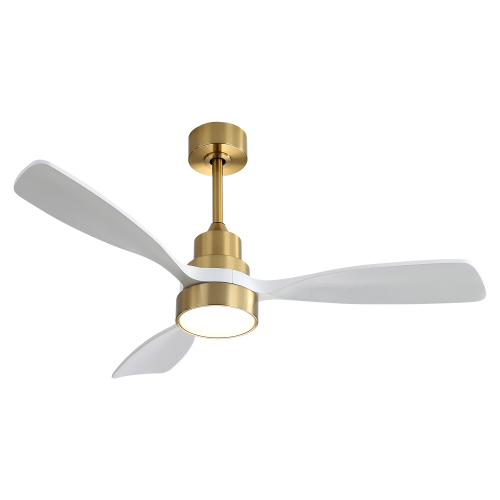 48 Inch Indoor Wood Ceiling Fan With 3 Solid Wood Blades Remote Control Reversible DC Motor For Living Room
