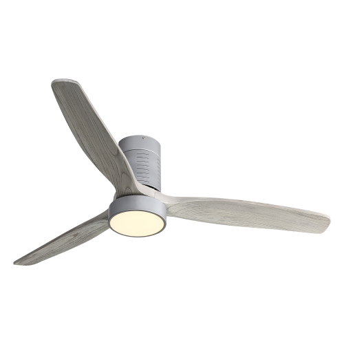 52 Inch Indoor Flush Mount Ceiling Fan with LED Light and Remote Control