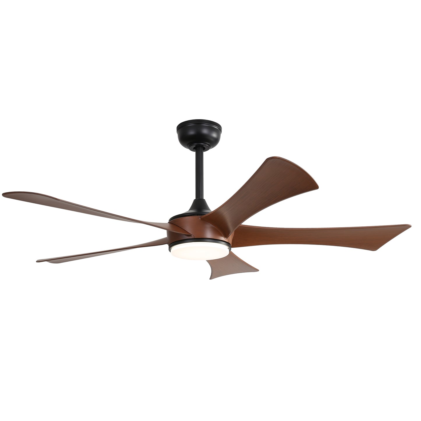 52 Inch Modern Ceiling Fan with 22W LED Light and Remote Control 5 ABS Blades for Living Room