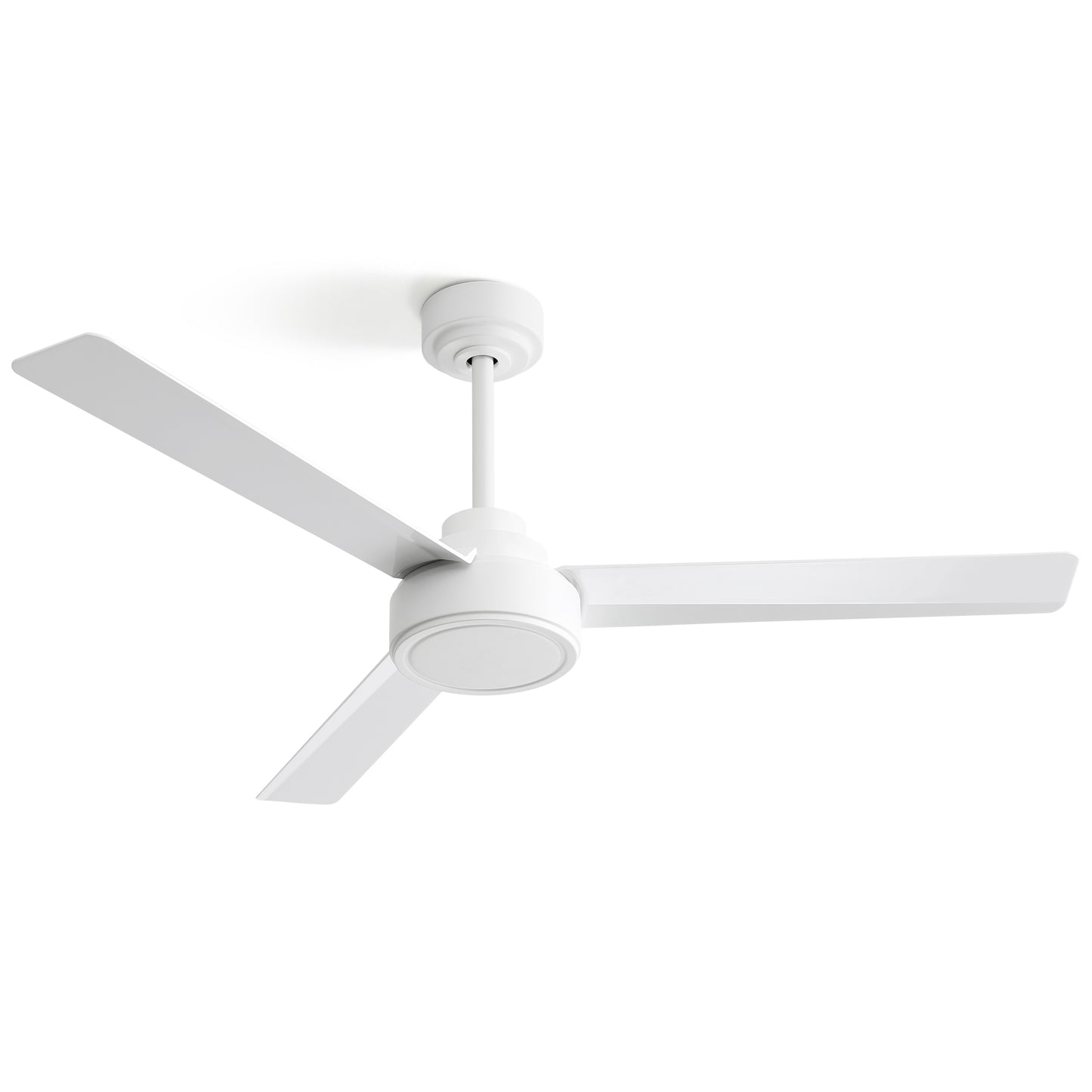 52" Outdoor Ceiling Fan Without Light, 3 ABS Blades Farmhouse Ceiling Fan with Remote Control 6-speed Reversible DC Motor Black for Living Room, Bedroom, Kitchen