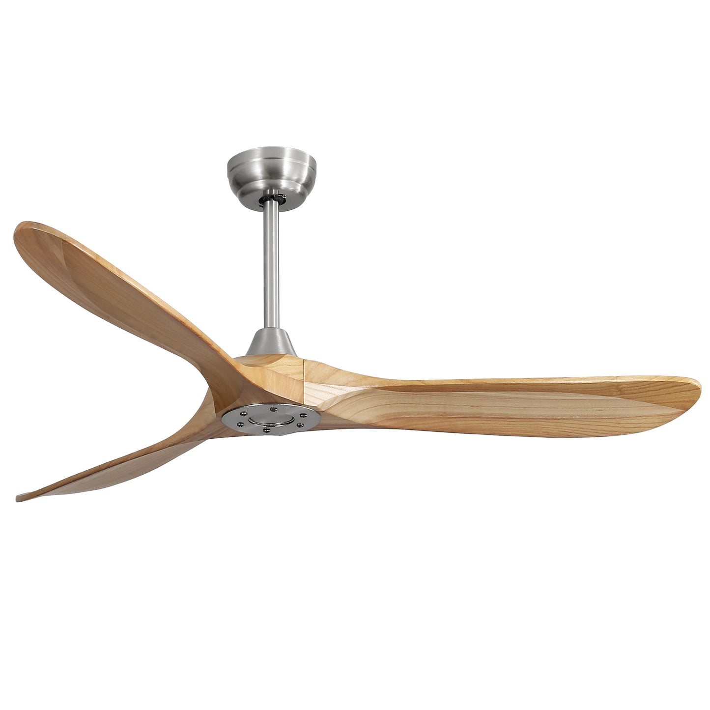 60 Inch Indoor Modern Ceiling Fan With 6 Speed Remote Control 3 Solid Wood Blade For Living Room