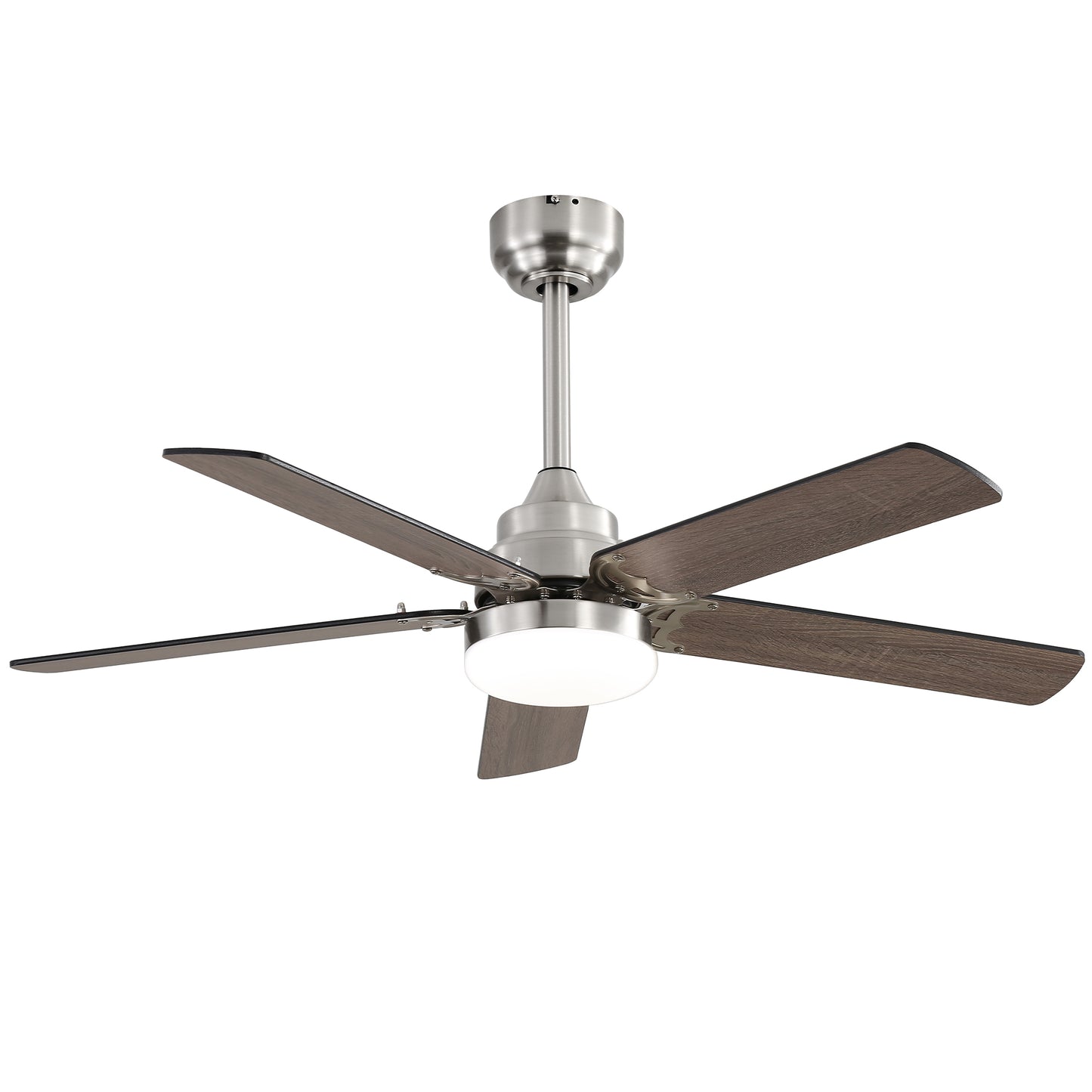 42 Inch Modern Ceiling Fan With 3 Color Dimmable Light 5 Blades Remote Control Reversible DC Motor White