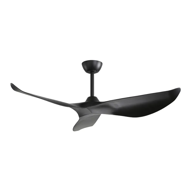 52 Inch Indoor Ceiling Fan without Light, 6 Speeds Reversible DC Motor, 3 ABS Blade Ceiling Fan White For Bedroom