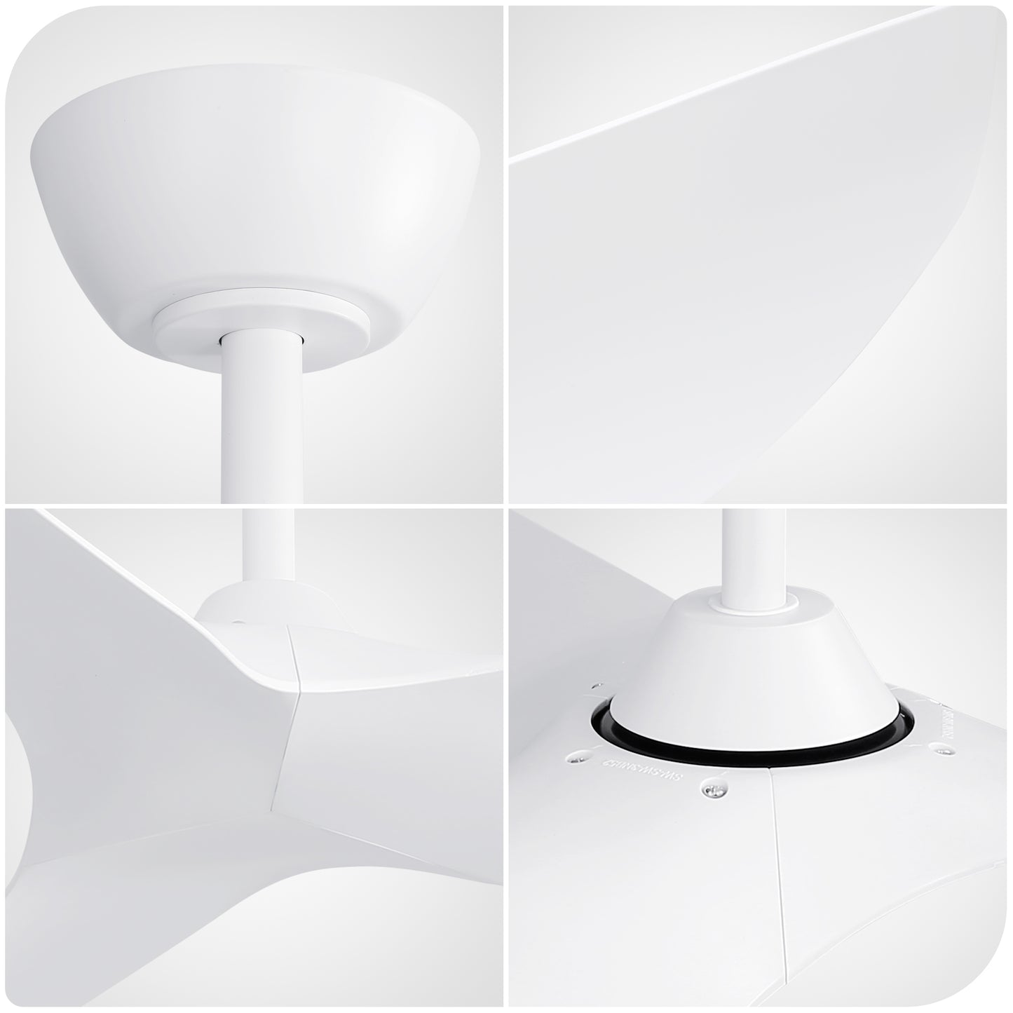 38 Inch Ceiling Fan Without Light, Modern Indoor Outdoor Ceiling Fans with DC Motor Remote Control for Bedroom, Living Room