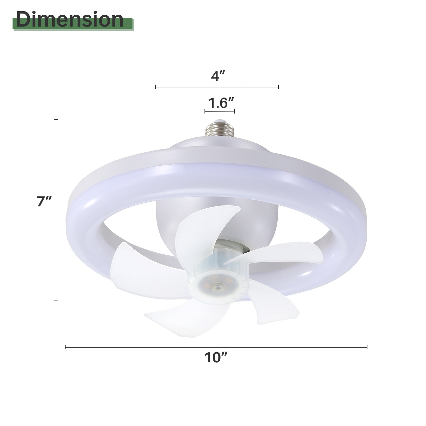 8-inch oscillating fan with lighting, Modern, Aesthetic, Multifunctionality, smart control, for office and house