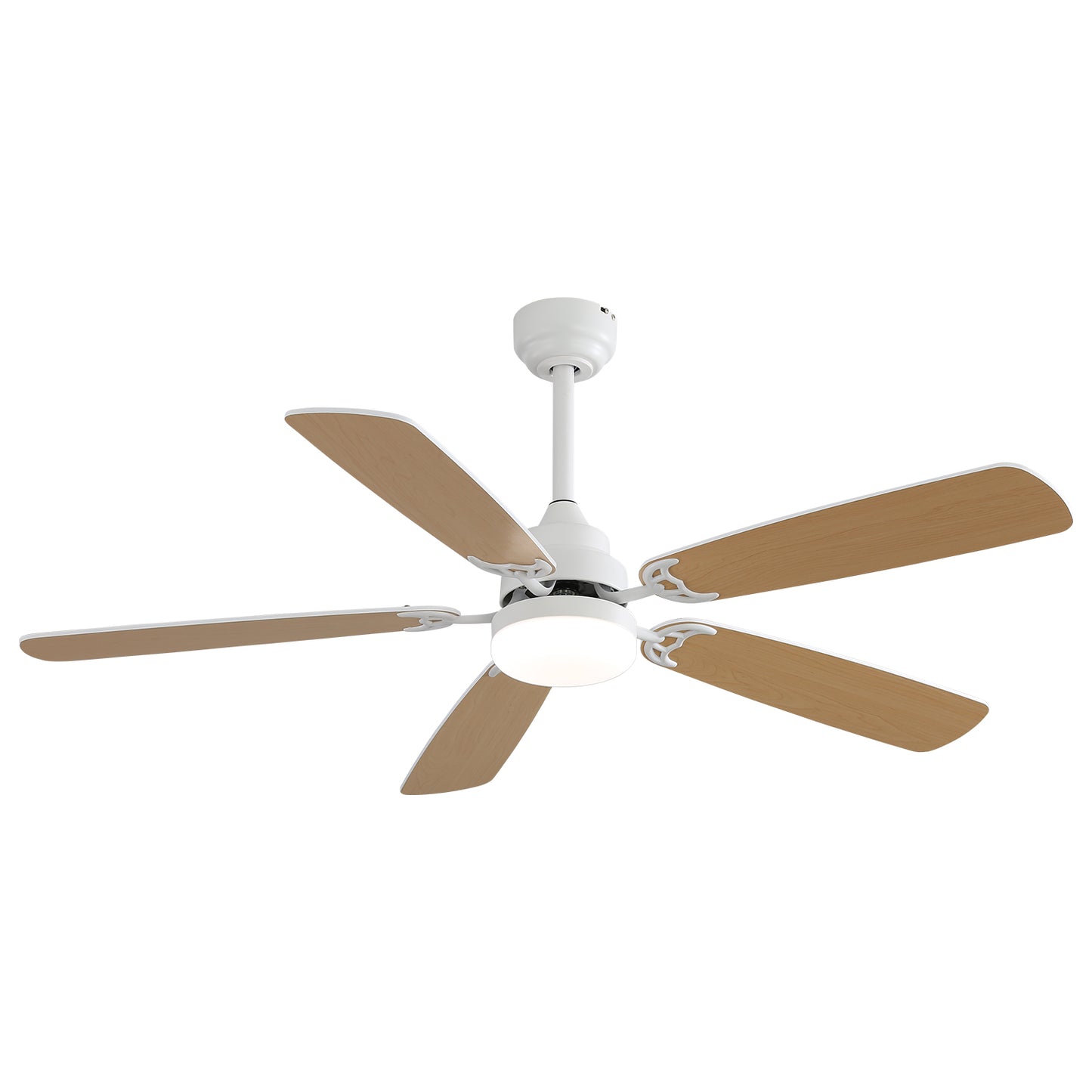 52 Inch Classics Ceiling Fan With Dimmable Led Light 6 Speed Wind 5 Blades Remote Control DC Motor For Indoor