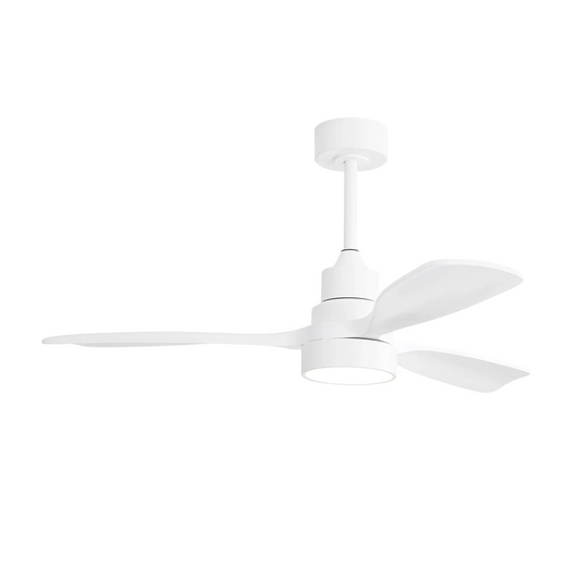48 Inch Indoor Wood Ceiling Fan With 3 Solid Wood Blades Remote Control Reversible DC Motor For Living Room