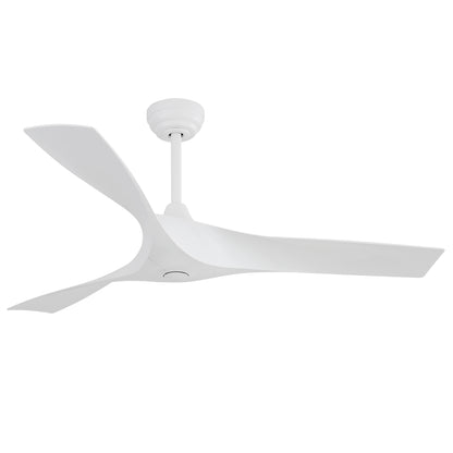 52 Inch Modern Ceiling Fan With 3 ABS Blades Remote Control Reversible DC Motor Without Light For Living Room