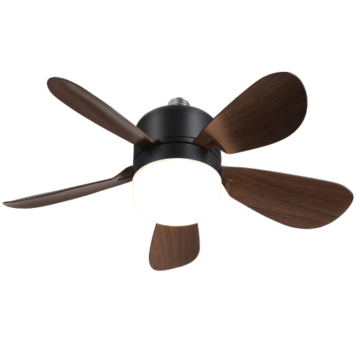 16 Inch Socket Ceiling Fans with Dimmable LED Light 2 in 1 Screw Small Ceiling Fan