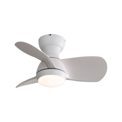 23 Inch Mini Led Ceiling Fan With 3 Color Dimmable 3 ABS Blades Remote Control DC Motor For Bedroom
