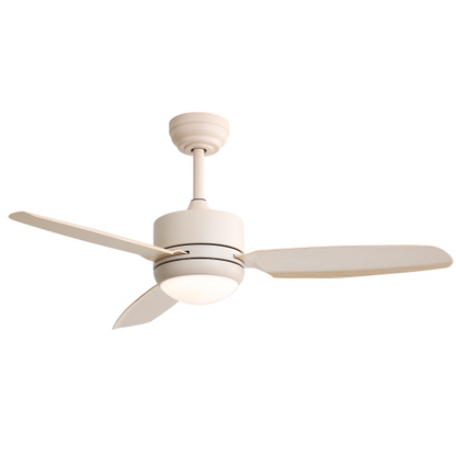 46 Inch Ceiling Fan with Lights 3 ABS Blades 6-speed DC Motor Remote Control for Bedroom