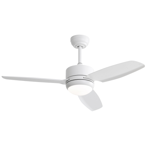 46 Inch Ceiling Fan with Lights 3 ABS Blades 6-speed DC Motor Remote Control for Bedroom
