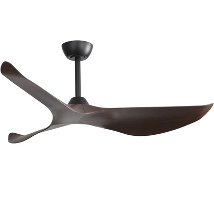 52 Inch Indoor Ceiling Fan without Light, 6 Speeds Reversible DC Motor, 3 ABS Blade Ceiling Fan White For Bedroom
