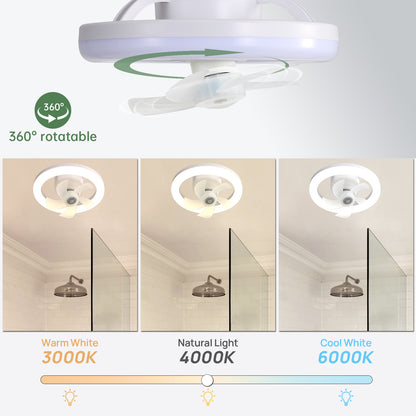 8-inch oscillating fan with lighting, Modern, Aesthetic, Multifunctionality, smart control, for office and house