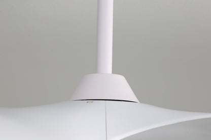 52 Inch Indoor Ceiling Fan without Light, 6 Speeds Reversible DC Motor, 3 ABS Blade Ceiling Fan White For Bedroom
