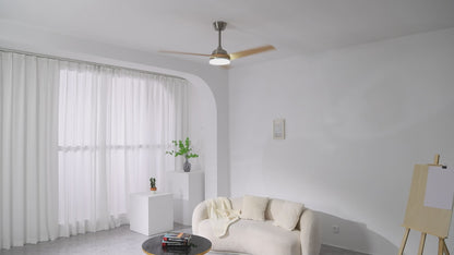 52 Inch Ceiling Fan with 22W LED Light and Remote Control 5 ABS Blades for Living Room